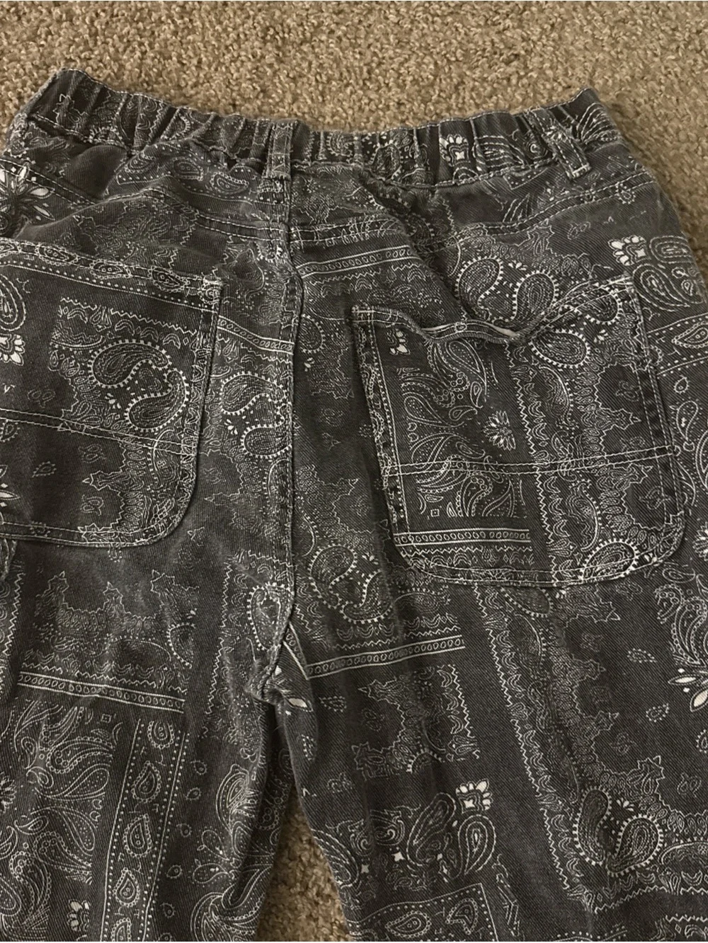 Black Bandana Print Jeans - Picture 2 of 3